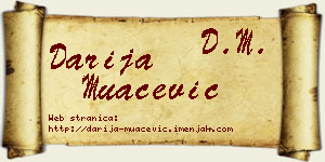Darija Muačević vizit kartica